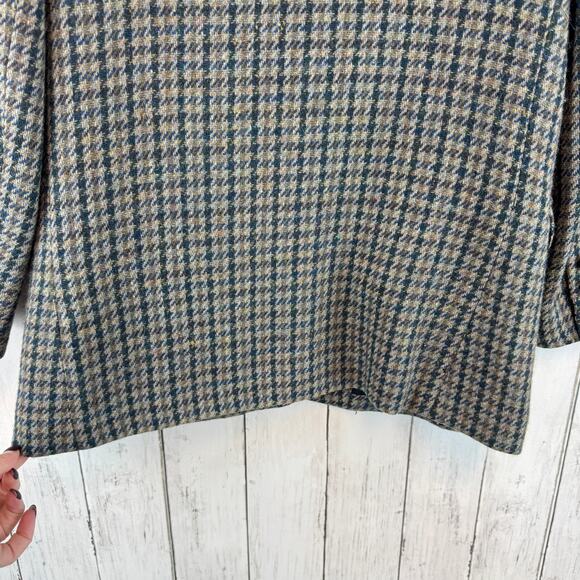 VTG Triona Houndstooth Wool Handwoven Donegal Tweed Sport Coat Jacket Size 12 - Picture 8 of 16